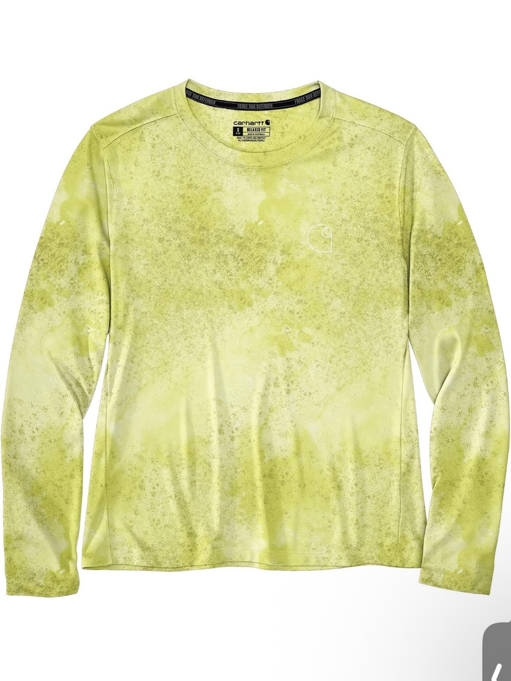 Carhartt Long-Sleeve Performance Tee in Neon Yellow-Green